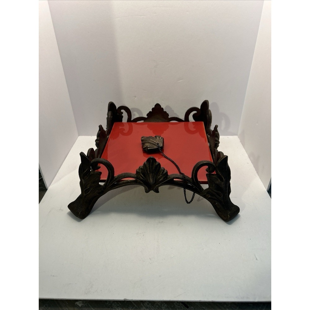 BELAVERRA VENETIAN SCROLL Paprika Red Napkin Holder